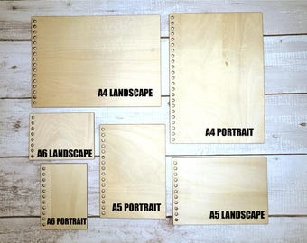 SVG and LIGHTBURN Cut Files for A4, A5, and A6 Metric Notebook and Planners- Landscape and Portrait CIRCLE Hole Punch- Laser & Cinch