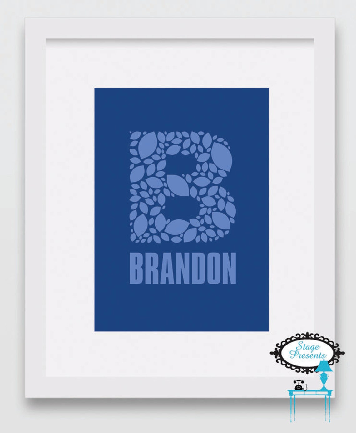 Customized Boy's Monogram Printable With Name Etsy