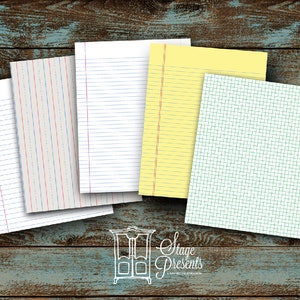 Lined Paper Printables, Instant Download, College Ruled, Wide Ruled, Graphing, Legal, And Kindergarten Handwriting Paper