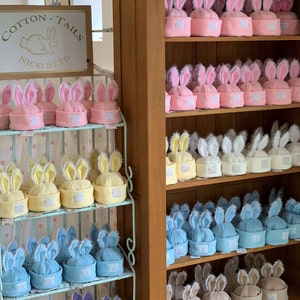 Peter Rabbit Bunny Hats, by Cotton-Tails, in seven colours ... all sizes.