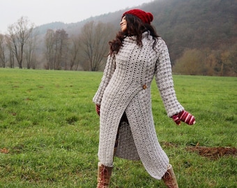 Crochet Cardigan written pattern/Crochet Coat/Crochet Long Coat/Crochet Winter Cardi/Elegant Cardigan/Crochet Winter Clothing