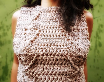 Crochet top pattern/Crochet Woman crop top/Crochet retron top/Crochet Fall fashion/Crochet Crop top/Crochet DIY