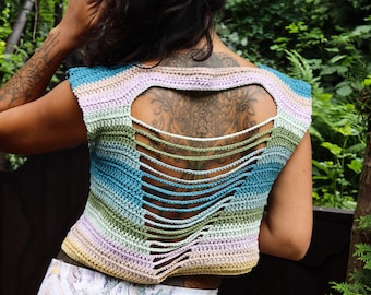 Crochet Written Pattern/Summer Crochet Crop top/Easy Crochet Top/Summer Festival Crochet top/Boho Crochet