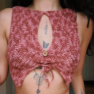 Crochet PATTERN/Crochet Flower of Life Vest/Flower of Life Vest/Crochet Boho Vest/Crochet Vest with Flower of Life motif at the back