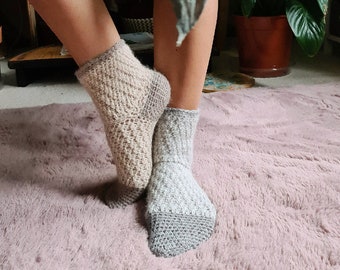 Crochet Cozy Feet Socks PATTERN // PDF Crochet Ankle Socks PATTERN