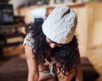 Crochet Beanie WRITTEN PATTERN/Crochet Hat/Crochet cable stitch beanie