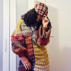 CROCHET WRITTEN PATTERN Tunic Dress/Crochet Balloon Sleeves/Crochet Tunic with Balloon Sleeves