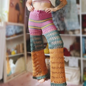 Crochet WRITTEN PATTERN pants/Retro Crochet shorts/Boxer/Hippie pants image 2