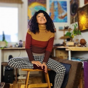 Crochet WRITTEN PATTERN/Crochet Turtle neck Sweater/Crochet long sleeve sweater/Crochet top-down sweater/Cozy Crochet Sweater