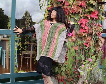 Poncho Crochet Written Pattern/Crochet Poncho Pattern/Crochet Fall Poncho Collection MayaLunaCorazon