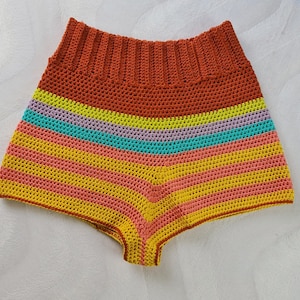 Crochet WRITTEN PATTERN pants/Retro Crochet shorts/Boxer/Hippie pants image 10