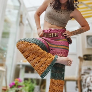 Crochet WRITTEN PATTERN pants/Retro Crochet shorts/Boxer/Hippie pants image 9