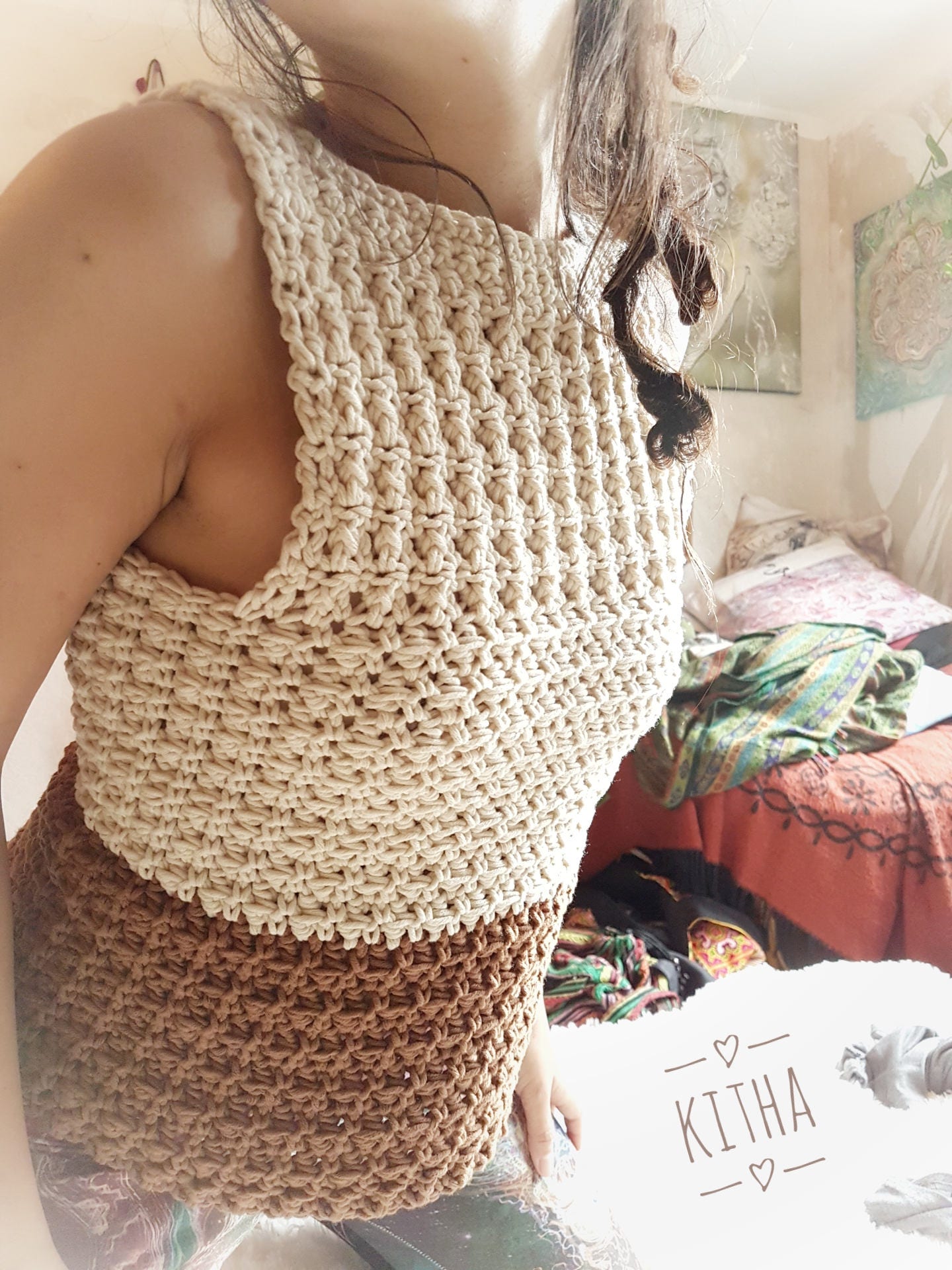 Crochet Top Pattern crochet High Neck Written Pattern crochet Top
