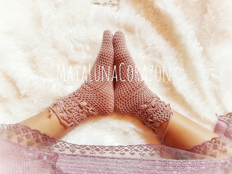 Crochet sock pattern/Crochet knee-highs socks pattern,Crochet socks, Crochet sexy socks, Crochet boho style high socks, Crochet Fall 2017 image 6