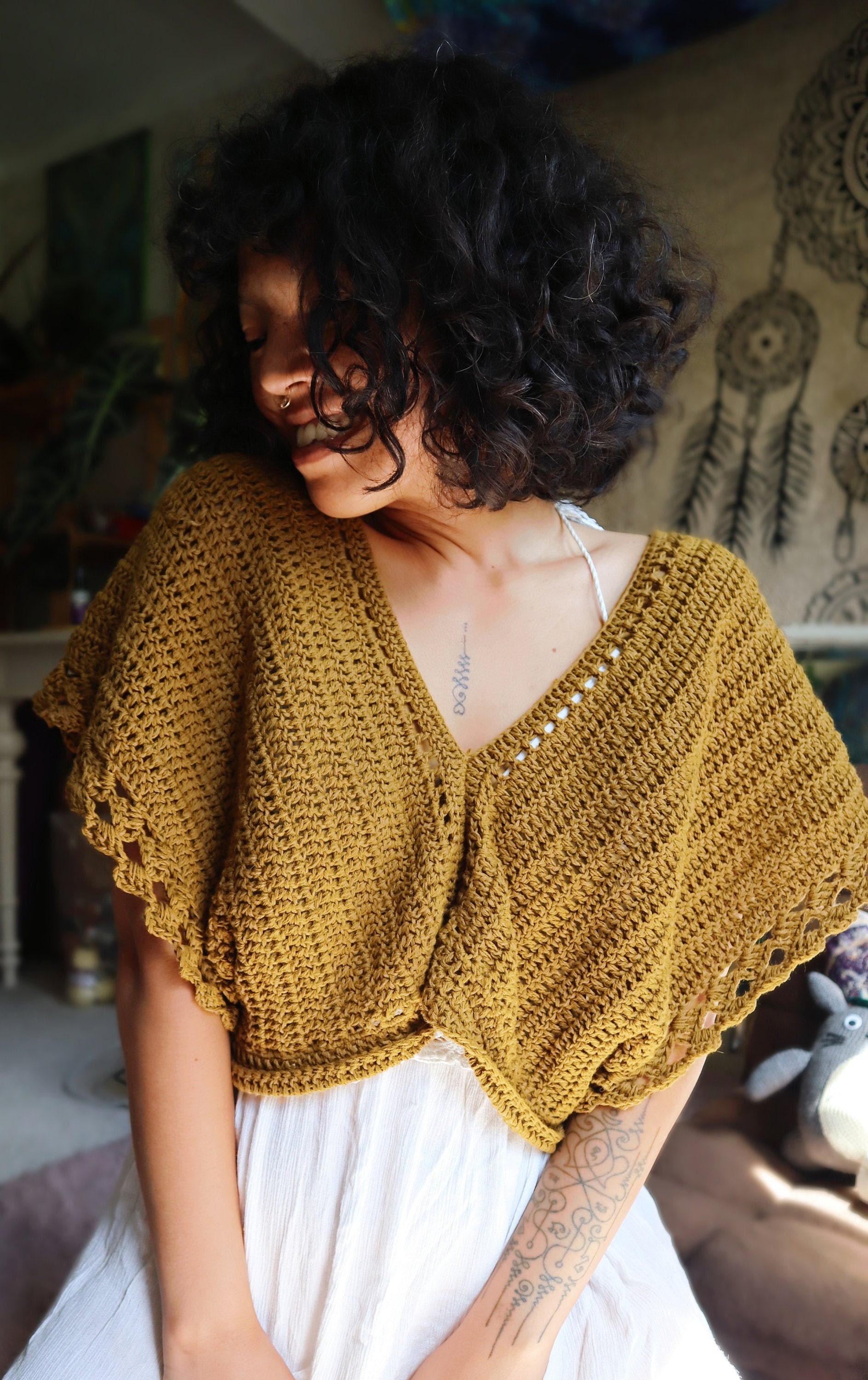 Crochet boho sales tank top