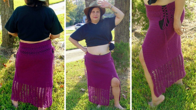 CROCHET WRITTEN PATTERN Maxi skirt/Crochet Skirt boho style/Long skirt Crochet for beginner/Beginner friendly Crochet pattern Boho Skirt image 8