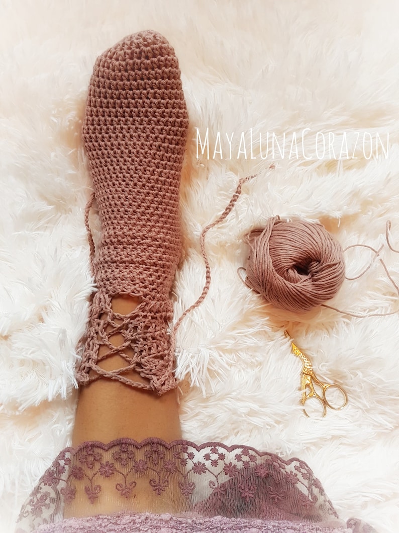 Crochet sock pattern/Crochet knee-highs socks pattern,Crochet socks, Crochet sexy socks, Crochet boho style high socks, Crochet Fall 2017 image 7