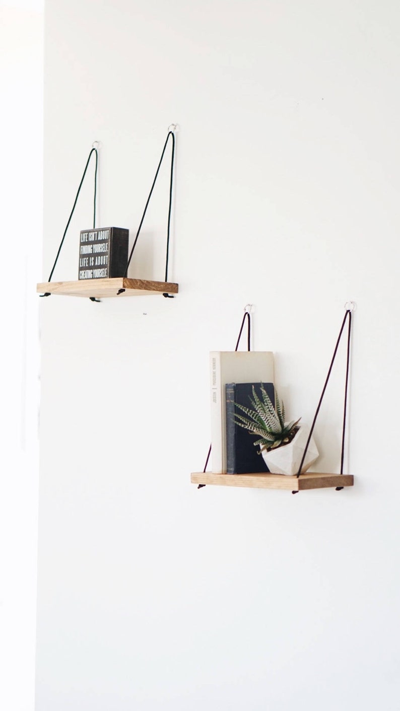 2 PETIT Shelves / Hanging Shelf / Floating Shelf / Swing Shelf Etsy
