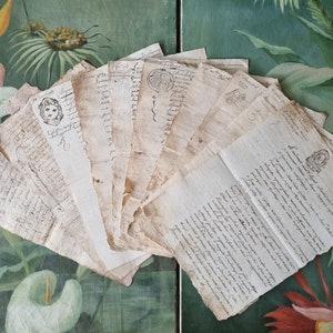 Antico documento manoscritto francese del XVIII secolo