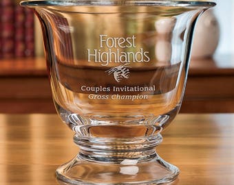 Richland Crystal Bowl - 8" x 8" - Personalized Gift Bowl Engraved