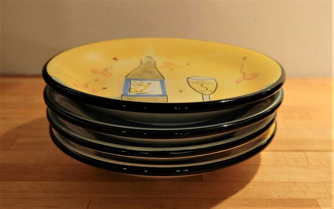 Set 4 Vintage Round Appetizer Plates 5.75 Diameter Etsy