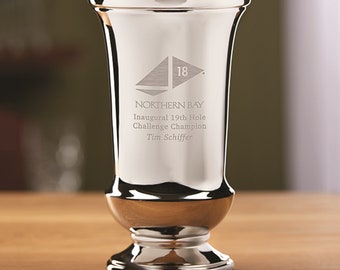 Winslow Trophy Cup - Nickel-Plated 12" Tall - Personalized Gift Engraved