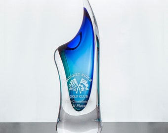 Voltaire Art Vase - Blue & Turquoise - Premium Personalized Gift Engraved