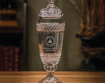Royale Trophy Cup - 15" Tall Lead Crystal - Personalized Gift Engraved