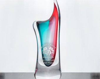 Voltaire Art Vase - Turquoise & Rose - Premium Personalized Gift Engraved