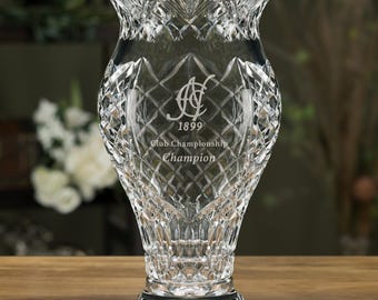 Wicklow Trophy Cup Lead Crystal 13" Tall