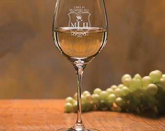 Set/2 - Harmony White Wine Stems - Personalized Gift Engraved