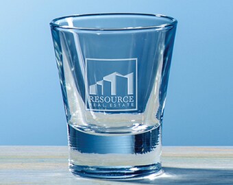 Set/2 - Flare Shot Glass - 2 1/4 oz - Personalized Gift Engraved