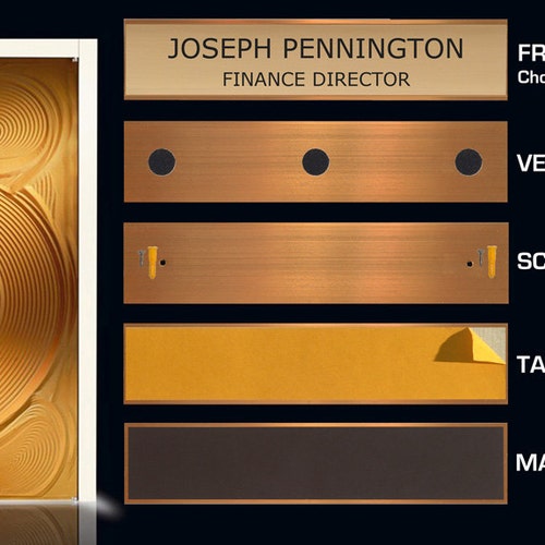 Name Plate for Wall or Door in Gold or Silver for Office or Etsy