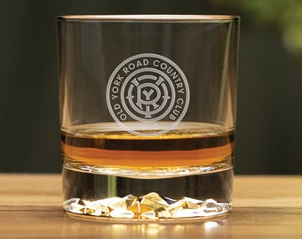 Set/2 - Aspen Rocks Glasses - 11.5 oz Personalized Gift Engraved