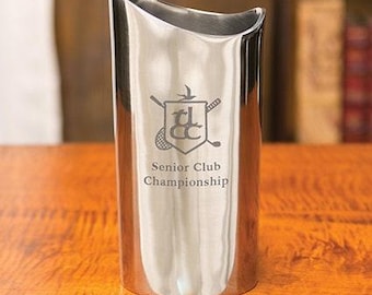 Trevor Wine Chiller Silver Sand Cast Aluminum Personalized Gift Engraved Barware Essential