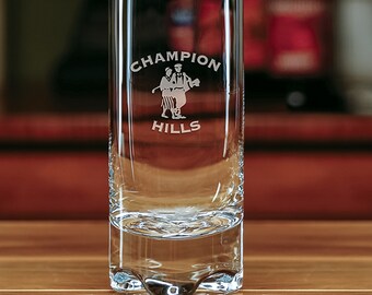 Set/2 - New York Hiball - 12 oz Crystal Glass - Personalized Gift Engraved