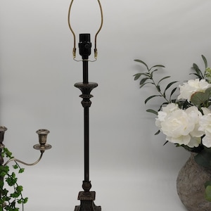 Vintage Table Lamp Includes Harp and Finial NO SHADE image 1