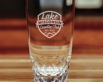 Set/2 - Princeton Hiball - 14 oz - Non-Lead Crystal - Personalized Gift Engraved