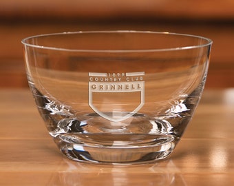 Seasons Bowl - Small Crystal Bowl - Personalized Gift Bowl Engraved