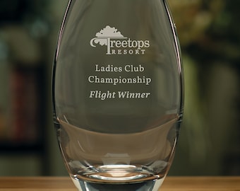 Elite Vase - 11 1/2" Tall Crystal Vase - Personalized Gift Engraved