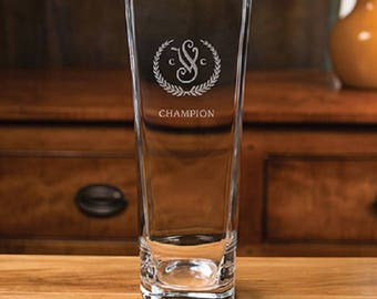 Monte Carlo Vase - Square Top and Round Bottom - Personalized Gift Vase Engraved