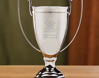 Erikson Trophy Cup - 12 1/2" Tall Nickel-Plated Non Tarnish - Personalized Gift Engraved