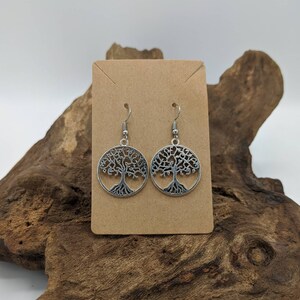 Silver Tree of Life Earrings