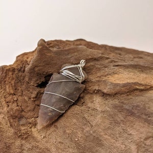 Wire wrapped Arrowhead pendant