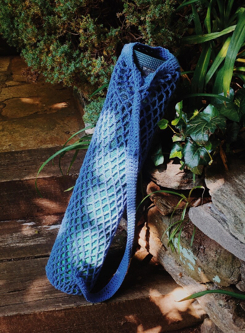 Cotton Crochet Yoga Mat Bag Etsy