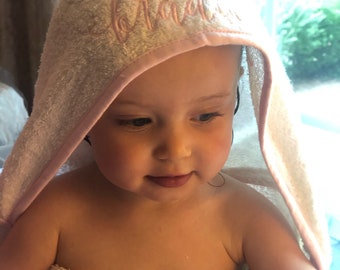Monogrammed hooded baby towel girl boy, baby shower gift, custom baby towel