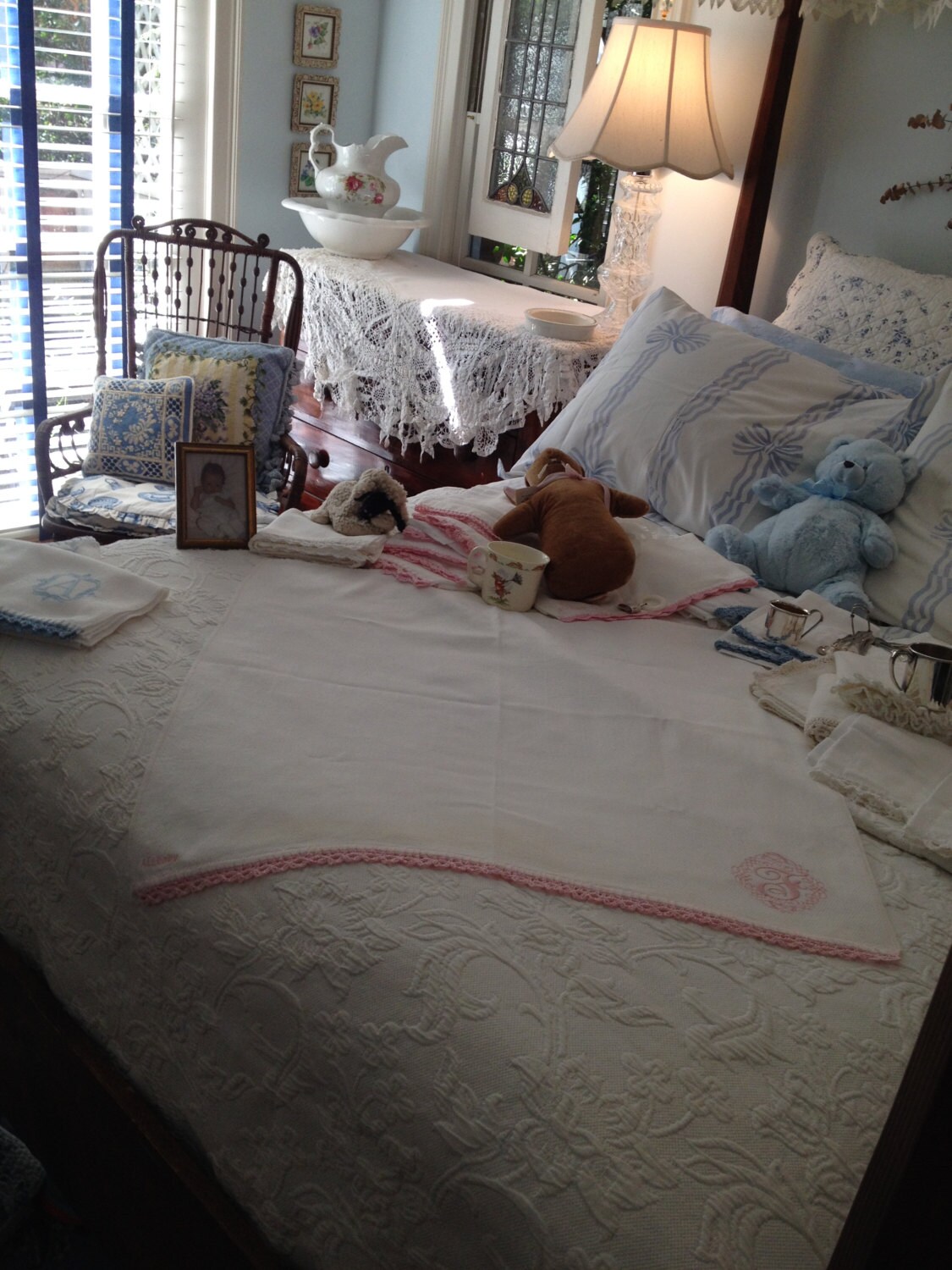 Burp Cloth Large Cloth Diaper Crochet Edge Monogrammed Etsy