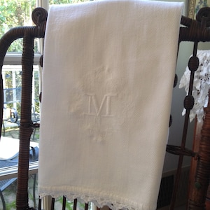 burp cloth diaper crocheted edge large monogrammed birdseye