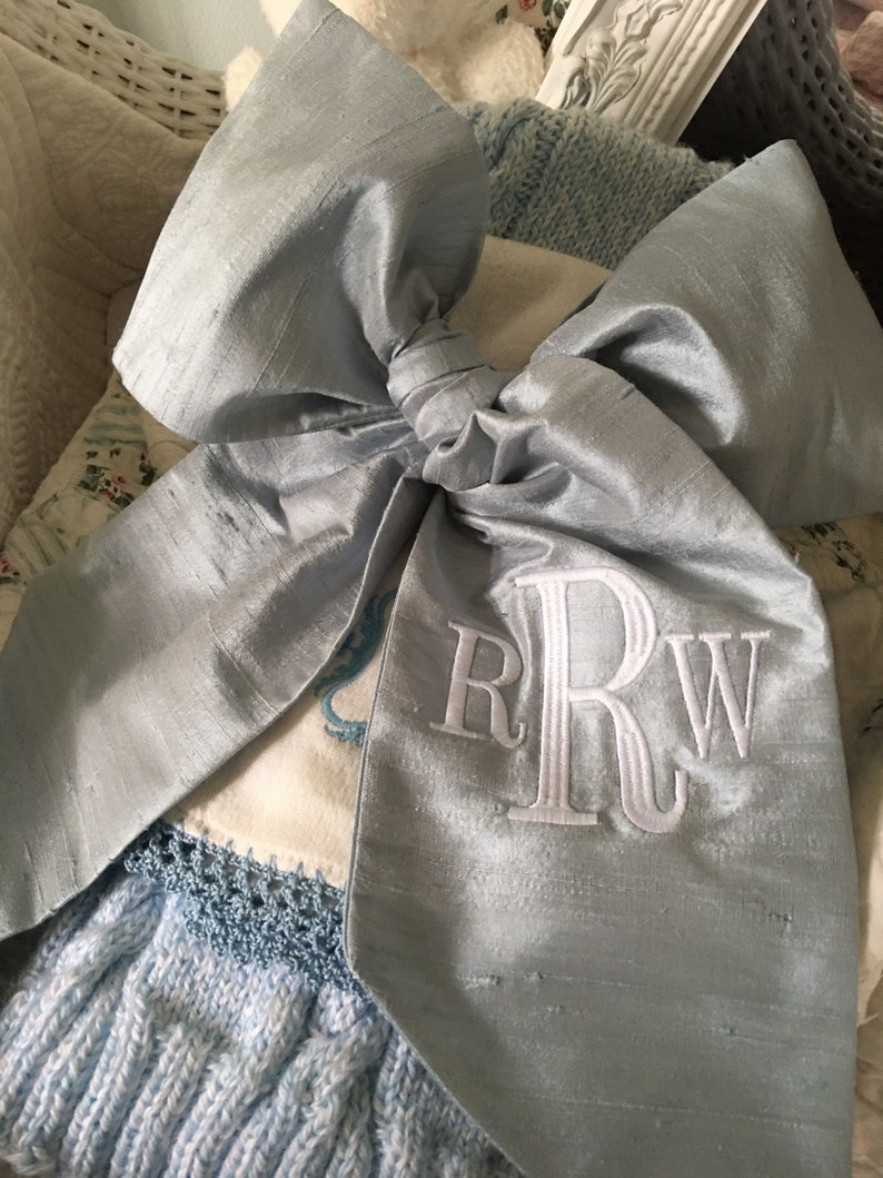Custom Monogrammed Newborn Swaddle Sash Photo Proppastel Blue Etsy