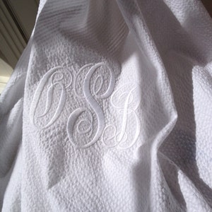 Seersucker Personalized Swaddle Blanket, Baby Blanket, Personalized Name Blanket, Newborn Blanket, Baby Name Blanket